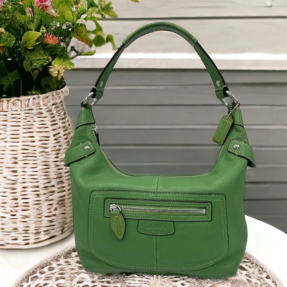 Coach Handbags - EVC Coach Penelope Pistachio Green Hobo Pebbled Leather Shoulder Bag #F14680